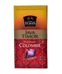 10 Capsules Aluminium Compatibles Nespresso Pure Origine Colombie Java Timo Dubois Café