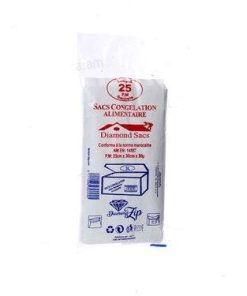 25 Sacs de Congélation Zip Diamond Sacs PM: 25cm x 30cm 3L