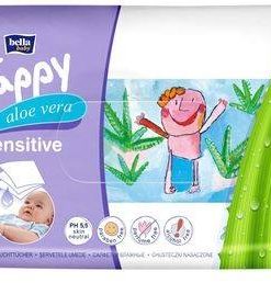 56 Lingettes Sensitives Aleo Vera Happy Bella Baby