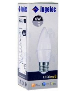 Ampoule Filetage LED flamme 6W E27 3000K Lumière Jaune  Ingelec