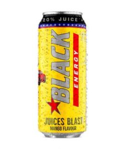 Boisson Energétique Saveur de Mangue Black Energy 250 ml
