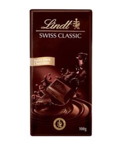 Chocolat Extra Fin Noir Lindt Suisse Classic 100g