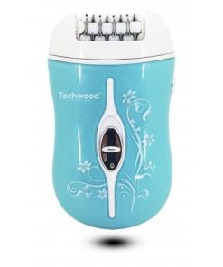 Epilateur Rechargeable bleu Techwood. Batterie 3V