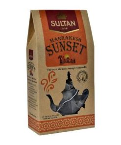 Infusion Thé Vert au The Noir à l&rsquo;Orange Et Cannelle Marrakech Sunset Sultan 15 Sachets