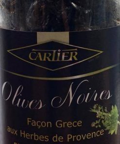 Olives Noires Façon Grece aux Herbes de Provence Cartier 190g