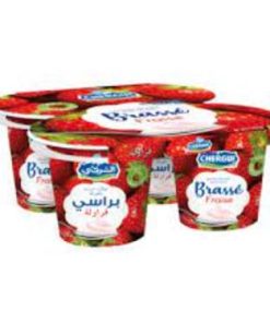 YAOURT BRASSÉ FRAISE  Chergui 4 pots de 110g