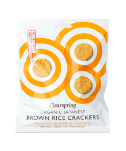 Clearspring Crackers Riz Brun Sésame Complet 40G