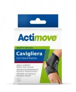 Actimove – Cavigliera Con fascia elastica Taglia M colore nero 1 pezzo