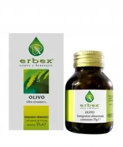 Erbex – Olivo 100 capsule 350mg Integratore Alimentare per la Circolazione e la Pressione Arteriosa