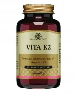 Solgar – Vita K2 50 Capsule Vegetali – Integratore di vitamina K2 per la salute delle ossa e del cuore
